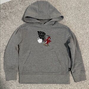 Kids Vans Gray Hoodie with Cartoon Design